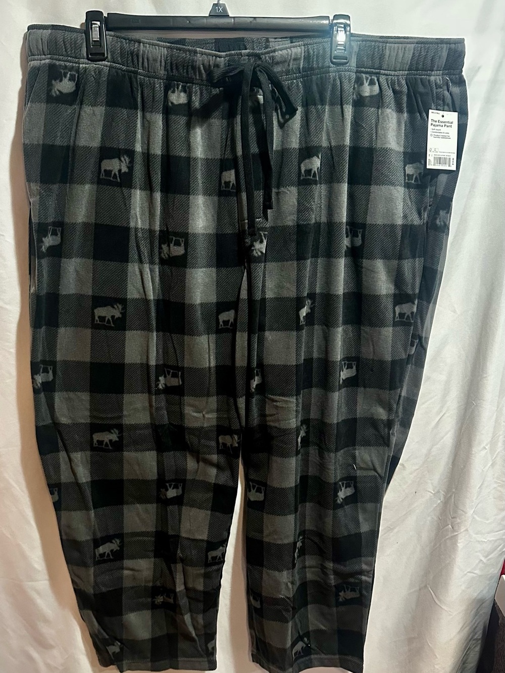 Men's Black & Gray Buffalo Plaid Lounge Pants